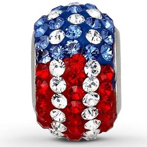 Charmed Memories Crystal Flag Charm